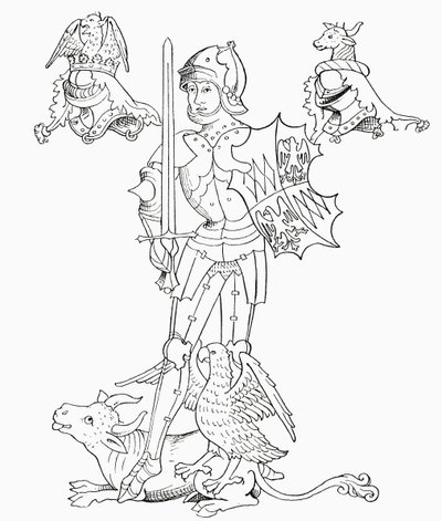 Richard Neville, ur "A Short History of the English People" av J. R. Green, publicerad 1893. av English School