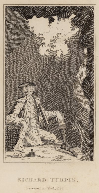 Richard Turpin, avrättad i York, 1739 av English School