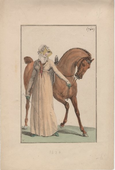 Ridklänning, c.1806 av English School