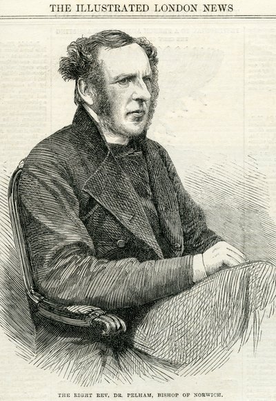 Höger pastor Dr Pelham, biskop av Norwich från The Illustrated London News 14 oktober 1865 av English School