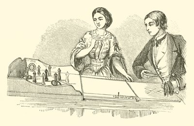 Ringolette, eller Parlour Quoits (gravyr) av English School