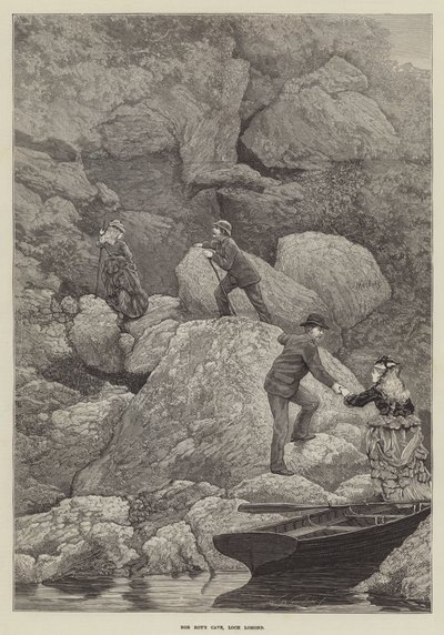 Rob Roys grotta, Loch Lomond (gravyr) av English School