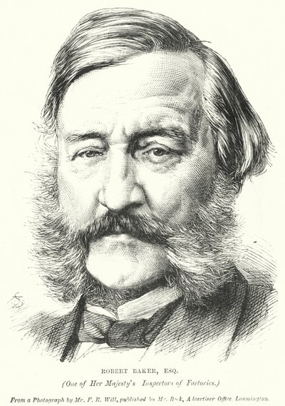 Robert Baker, en av Hennes Majestäts fabriksinspektörer (gravyr) av English School