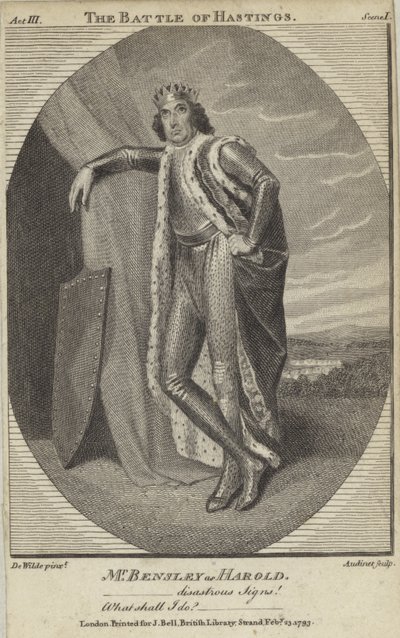 Robert Bensley som Harold i The Battle of Hastings av English School