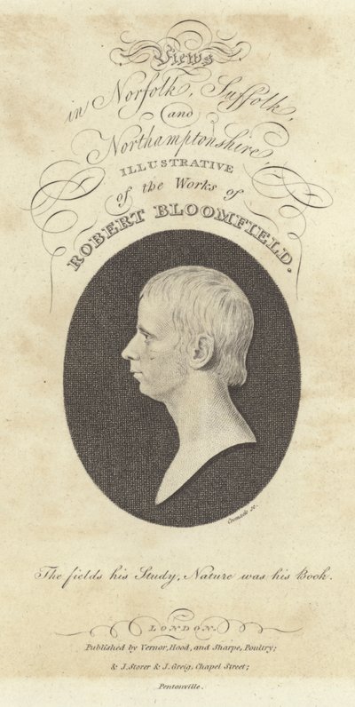 Robert Bloomfield, poet, porträtt (gravyr) av English School