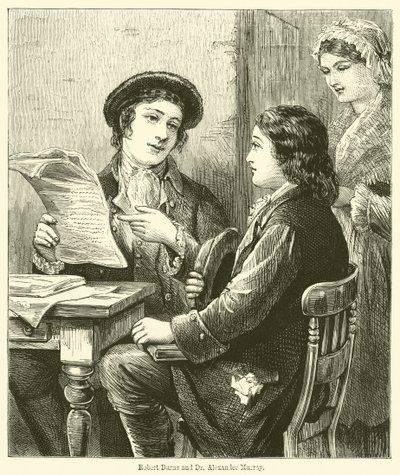 Robert Burns och Dr Alexander Murray (gravyr) av English School