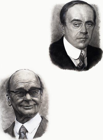 Robert Falcon Scott och Peter Scott av English School