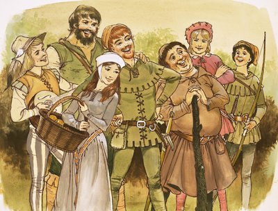 Robin Hood och hans glada män av English School
