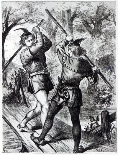 Robin Hood och Little John av English School