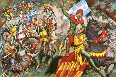 Robin Hood attackerar normandiska soldater av English School
