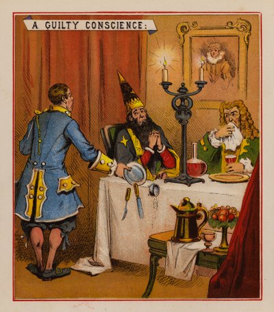 Robin The Conjuror (litho i färg) av English School