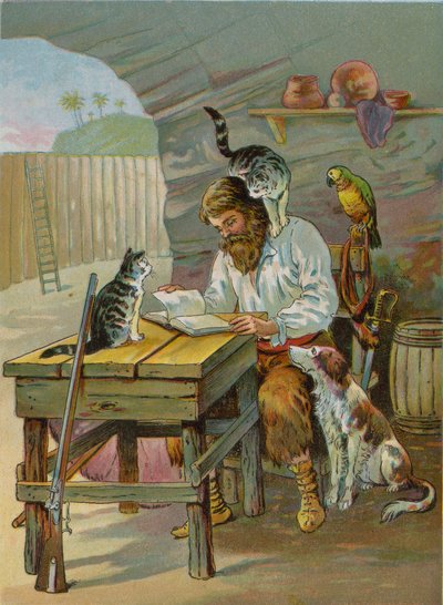 Robinson Crusoe hemma i slottet av English School