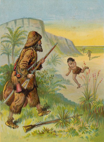 Robinson Crusoe räddar fredagens liv av English School