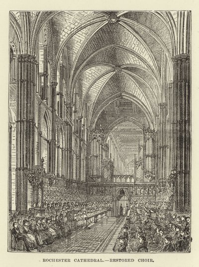 Rochester Cathedral, restaurerad kör av English School