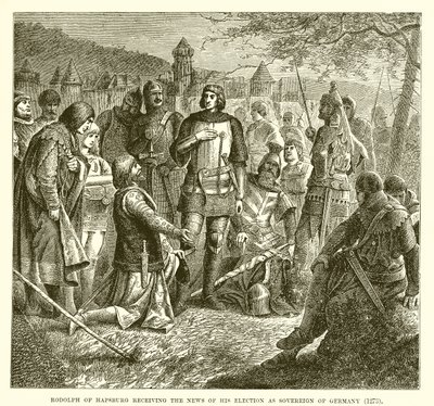 Rodolf av Hapsburg fick nyheten om sitt val till suverän i Tyskland (1273) av English School