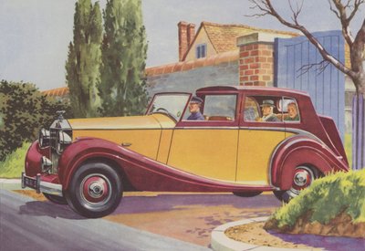 Rolls-Royce (färglitografi) av English School