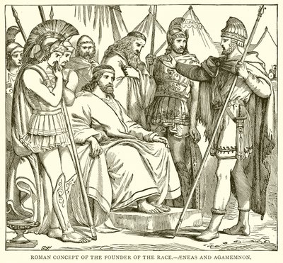 Romersk koncept av rasens grundare.--Aeneas och Agamemnon av English School