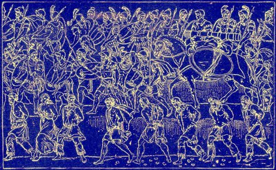 Romerska soldater och barbarfångar, illustration från The Illustrated History of the World, publicerad ca 1880 (digitalt förbättrad bild) av English School