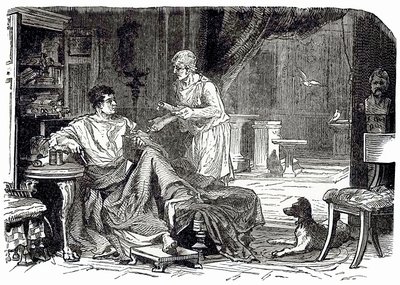 Romersk studie, illustration från Cassells Illustrated Universal History av Edward Ollier, publicerad 1890 (digitalt förbättrad bild) av English School