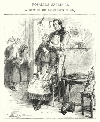 Rosalies offer, en berättelse om värnplikten 1813 (gravyr) av English School