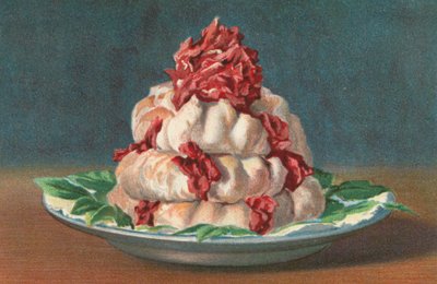 Rose Meringue (färglitografi) av English School