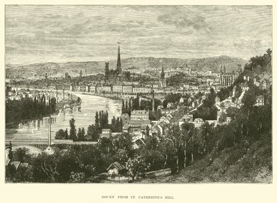 Rouen från St Catherines Hill av English School