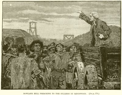 Rowland Hill predikar för Colliers of Kingswood av English School