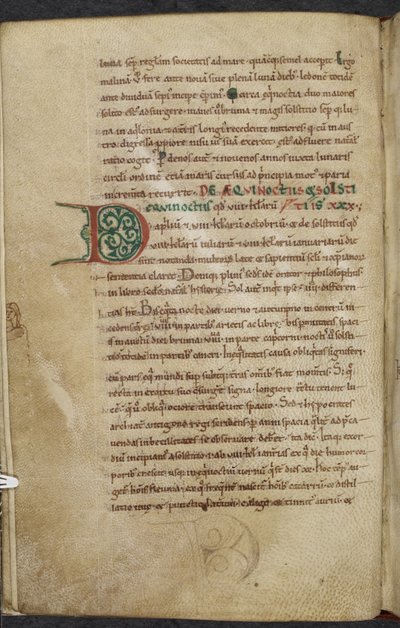 Royal 13. A.XI, f.59vInitial D.De temporum ratione.Bede the VenerableMiscellany of computus and astronomi.11th century-12th century av English School