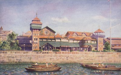 Royal Bombay Yacht Club (färglitografi) av English School