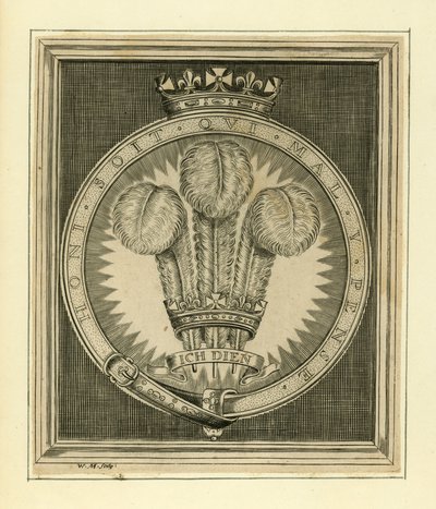 Kungligt motto. Honi Soit Qui Mal Y Pense av English School