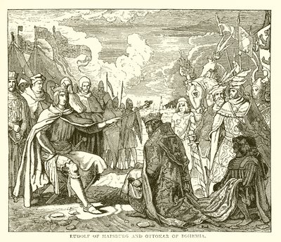 Rudolf av Hapsburg och Ottokar av Böhmen av English School