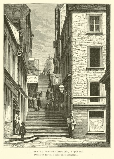 Rue du Petit-Champlain, Quebec City, Kanada av English School
