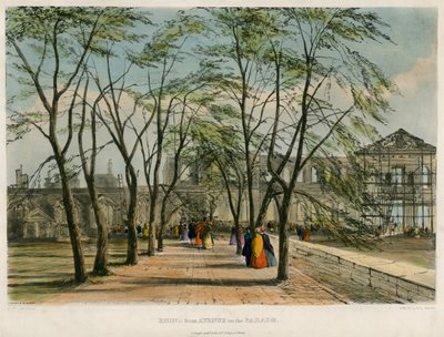 Ruiner från Avenue on the Parade, Tower of London Fire, 1841 av English School