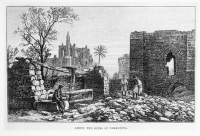 Ruinerna av Famagusta, Cypern, från In an Enchanted Island av W.H. Mallock, publicerad 1889 av English School