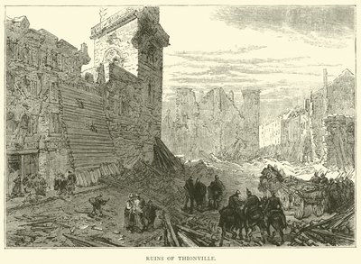Ruinerna av Thionville, december 1870 av English School