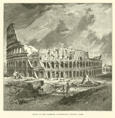 Ruinerna av Colosseum, Amphitheatrum Flavium, Rom av English School