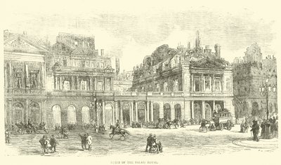 Ruinerna av Palais Royal, maj 1871 av English School