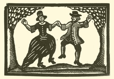 Rustika dansare (träsnitt) av English School