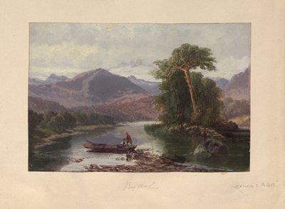 Rydal Water (olja på papper) av English School