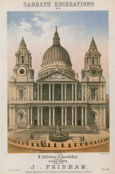 Sabbath Recreations: A Collection of Sacred Airs for the Piano-Forte arrangerad av J Pridham av English School