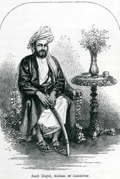 Said Majid, Sultan av Zanzibar (gravyr) av English School