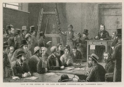 Försäljning i avlidne Sir Edwin Landseer studio av English School