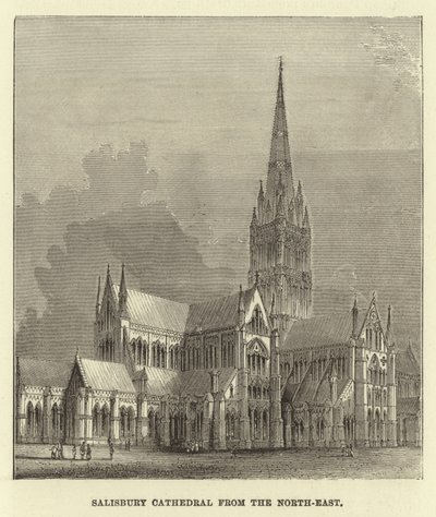 Salisbury Cathedral från nordost av English School
