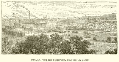 Saltaire, från nordväst, nära Shipley Green av English School