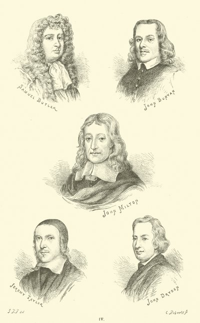 Samuel Butler, John Bunyan, John Milton, Jeremy Taylor, John Dryden av English School