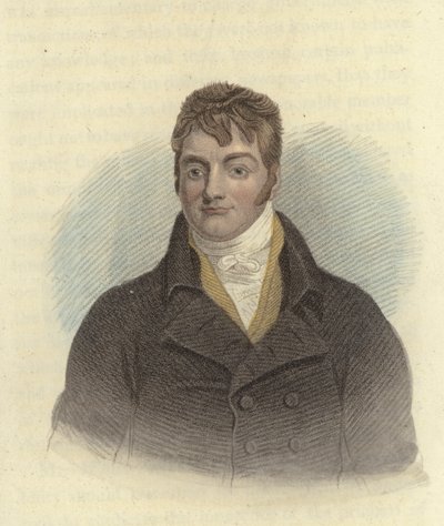 Samuel Whitbread, brittisk politiker (färgad gravyr) av English School