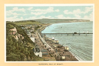 Sandown, Isle of Wight (färglitografi) av English School