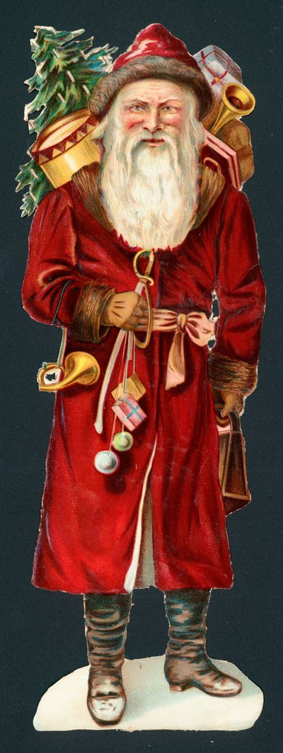 Jultomten, julkort av English School