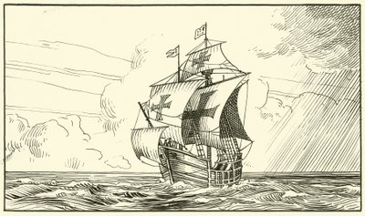 Santa Maria (bläck på papper) av English School