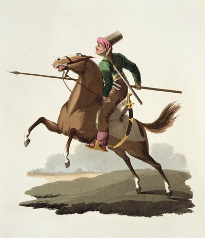 Saphir, från Costumes of the Various Nations, Volym VII, The Military Costume of Turkey, av Thomas MacLean, publicerad ca 1800-18 (handfärgad akvatint) av English School